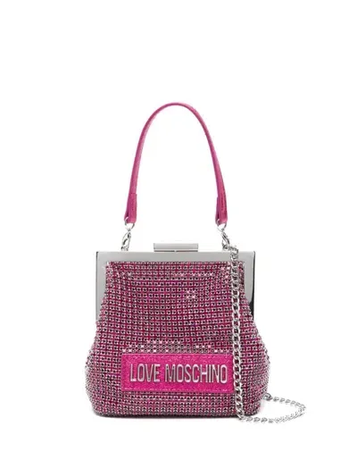 Love Moschino Logo-lettering Clutch Bag In Fuchsia