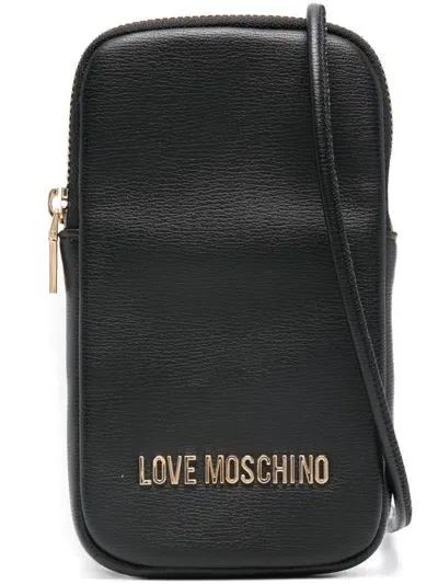 Love Moschino Logo-lettering Phone Case In Black