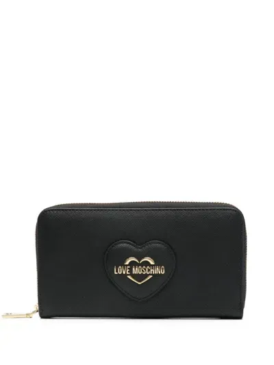 Love Moschino Logo-lettering Wallet In Black