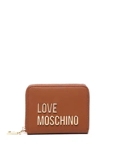 Love Moschino Logo-lettering Wallet In Brown