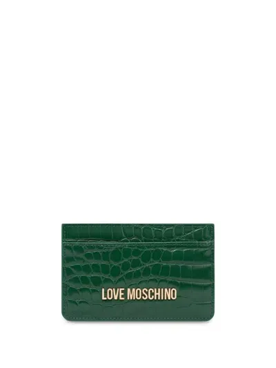 Love Moschino Logo-lettering Wallet In Green