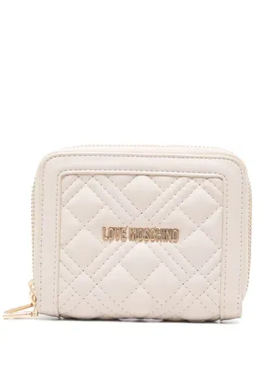 Love Moschino Logo-lettering Wallet In Neutrals