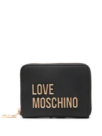 Love Moschino Logo-plaque Wallet In Black