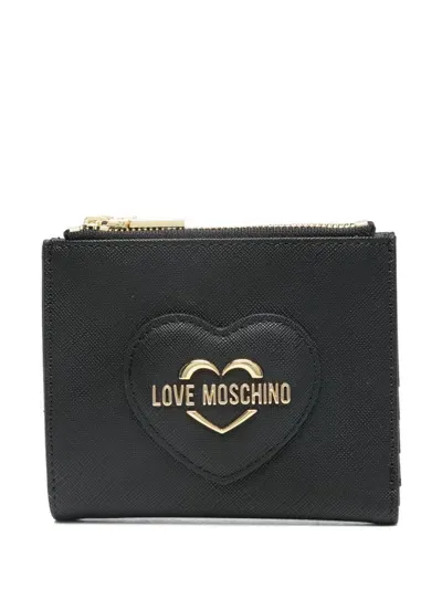 Love Moschino Logo-plaque Wallet In Black