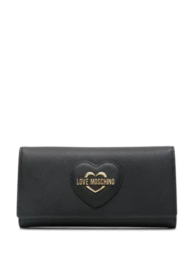 Love Moschino Logo-plaque Wallet In Black