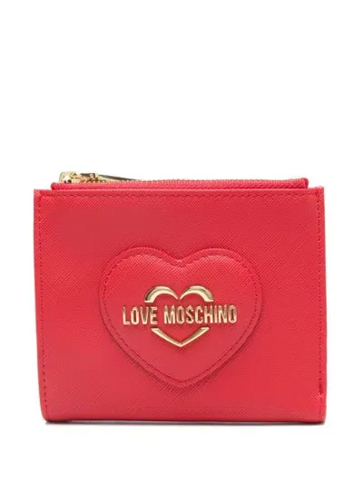 Love Moschino Logo-plaque Wallet In Red