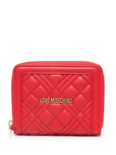 Love Moschino Matelassé Wallet In Red