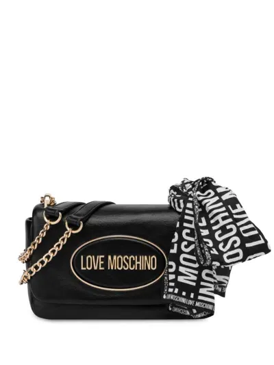 Love Moschino Scarf Faux-leather Crossbody Bag In Black