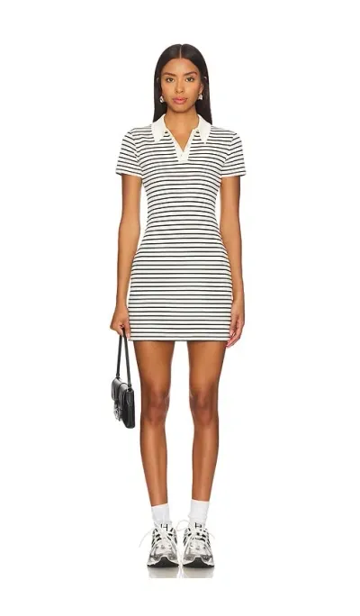 Lovers & Friends Carrie Polo Mini Dress In Black,ivory