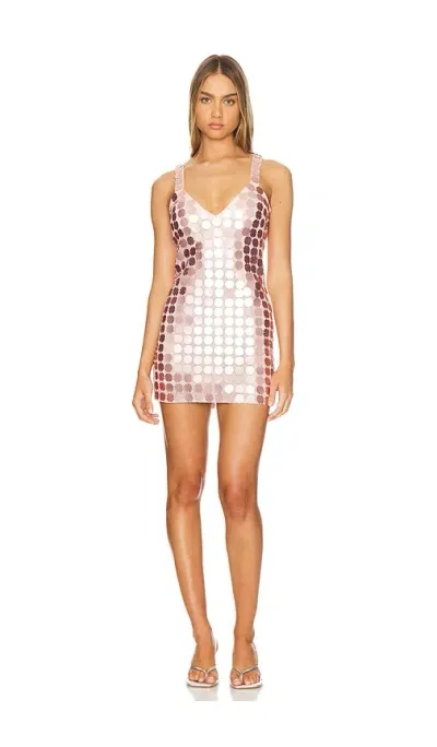 Lovers & Friends Gilles Sequin Mini Dress In Light Pink