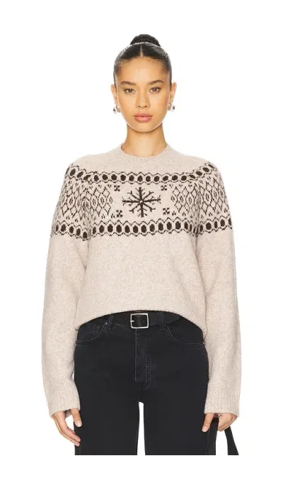 Lovers & Friends Josette Fairisle Sweater In Beige & Brown Multi