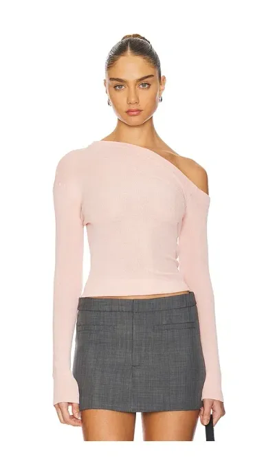 Lovers & Friends Katalina Off The Shoulder Sweater In Pink