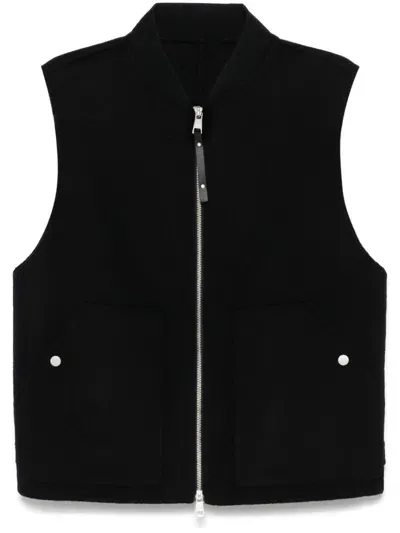 Low Brand Felted Vest In Black