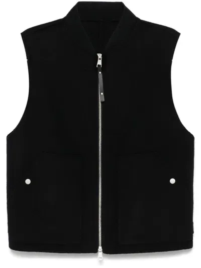 Low Brand Felted Vest In Blue