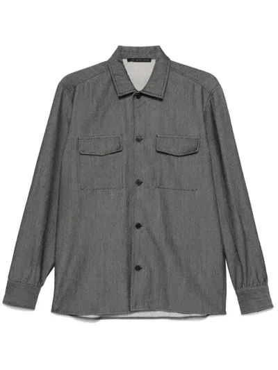 Low Brand Twill Shirt In Black