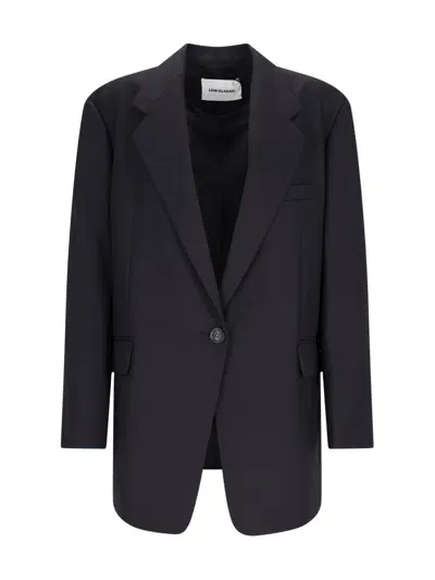 Low Classic Single-breasted Blazer In Black