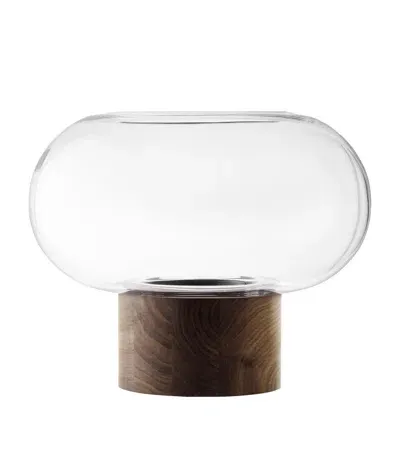 Lsa International Glass-walnut Oblate Vase In Brown