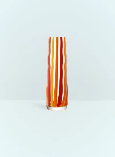 Lsa International Tall Folk Vase In Red