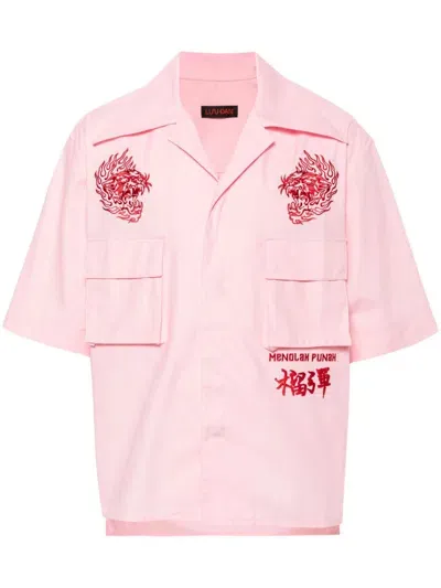 Lựu Đạn Hustler Embroidered Shirt In Pink