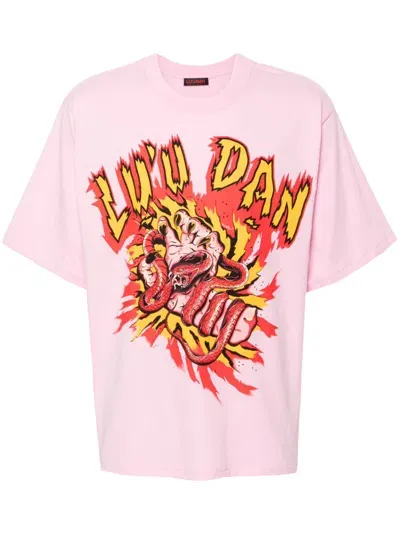 Lựu Đạn Graphic-print Cotton T-shirt In Pink