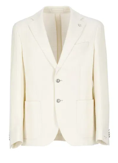 Lubiam Jackets Ivory In Neutrals