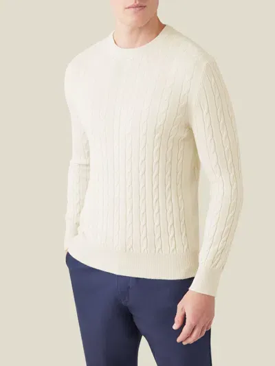 Luca Faloni Crew Neck Jumper In Ivory