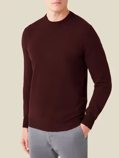 Luca Faloni Classic Crew Neck Jumper In Lava Red