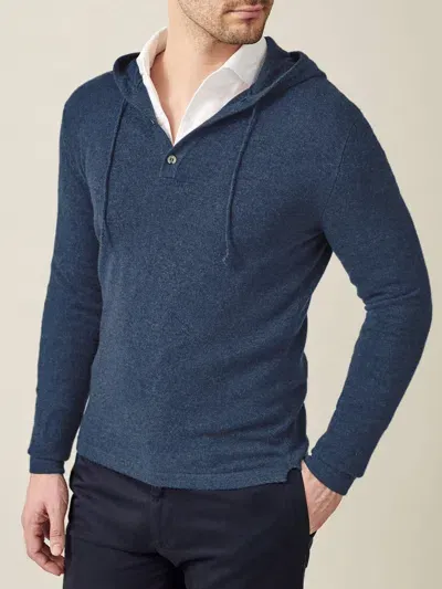 Luca Faloni Hoodie Jumper In Atlantic Blue