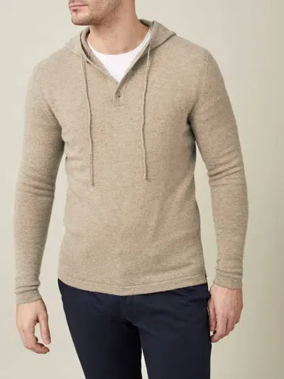 Luca Faloni Hoodie Jumper In Camel Beige