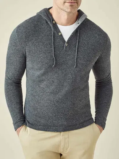 Luca Faloni Hoodie Jumper In Stone Grey