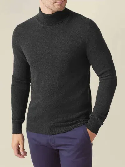 Luca Faloni Roll Neck Jumper In Charcoal Grey