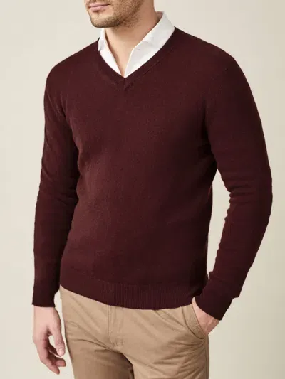 Luca Faloni V-neck Jumper In Lava Red