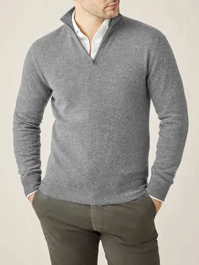 Luca Faloni Quarter-zip Jumper In Dolomiti Grey