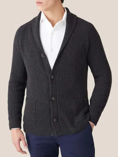 Luca Faloni Cardigan In Charcoal Grey