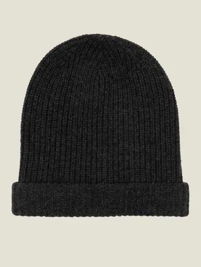 Luca Faloni Beanie In Charcoal Grey