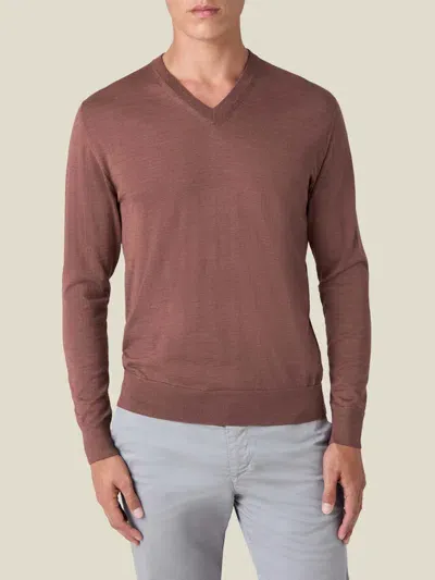 Luca Faloni Cashmere - Silk V Neck In Desert Rose