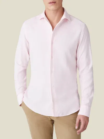 Luca Faloni Cashmere-cotton Classic Shirt In Light Pink