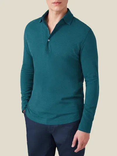 Luca Faloni Brera Polo Shirt In Forest Green