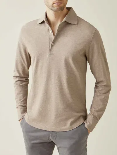 Luca Faloni Brera Polo Shirt In Oatmeal