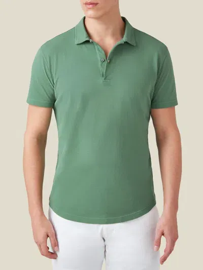 Luca Faloni Classic Polo In Marine Green