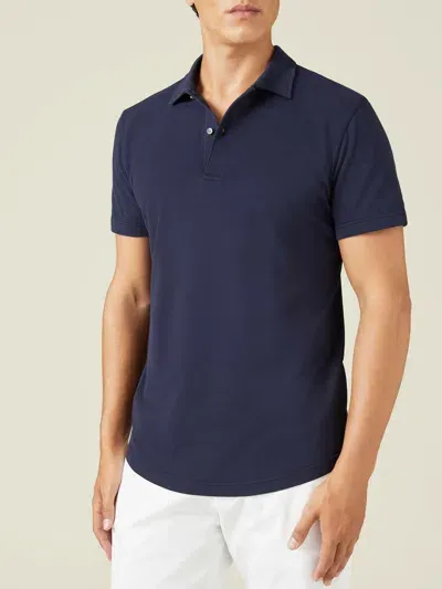 Luca Faloni Classic Polo In Navy Blue