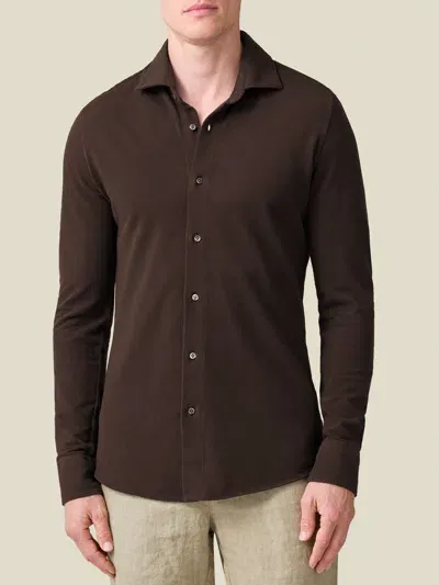 Luca Faloni Siena Shirt In Chocolate Brown