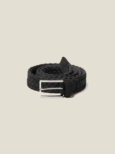 Luca Faloni Woven Belt In Black