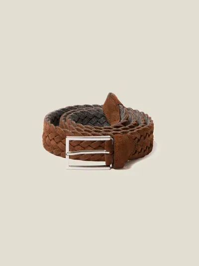 Luca Faloni Woven Belt In Light Brown