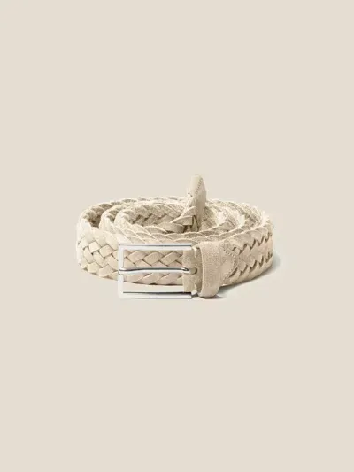 Luca Faloni Woven Belt In Sand