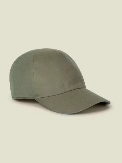 Luca Faloni Baseball Cap In Khaki Green