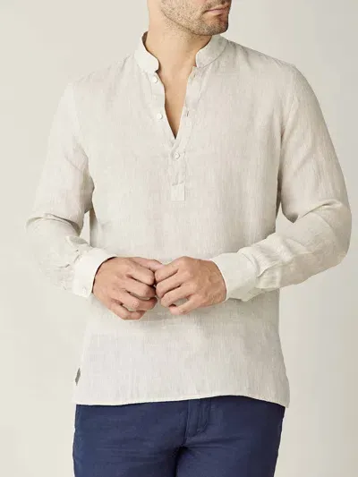 Luca Faloni Linen Forte Shirt In Sand