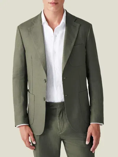 Luca Faloni Blazer In Olive Green