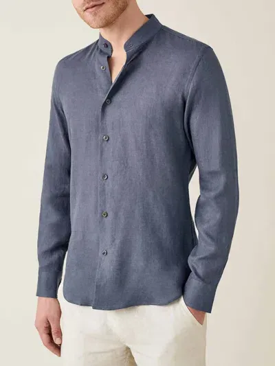 Luca Faloni Linen Versilia Shirt In Payne's Grey