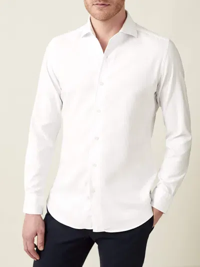 Luca Faloni Oxford Cotton Classic Shirt In White